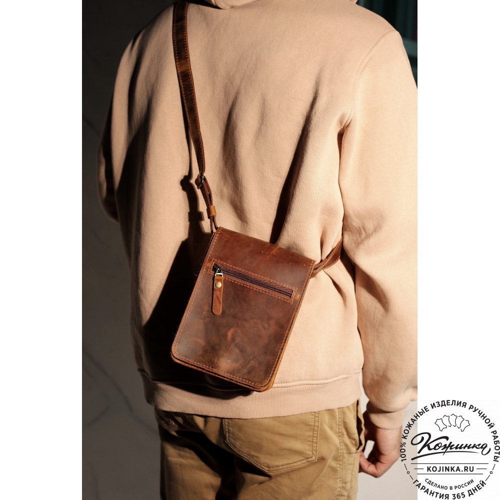  Кожаный сумка "Робин" (глянец красный)