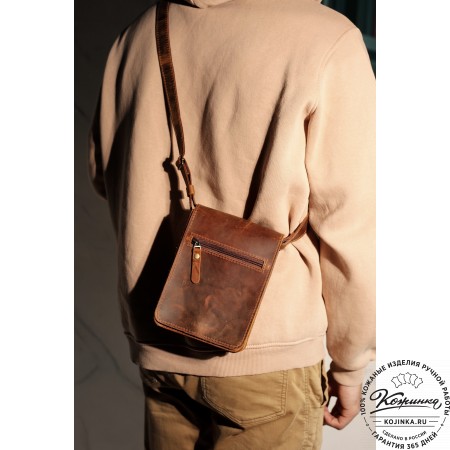  Кожаный сумка "Робин" (глянец красный)