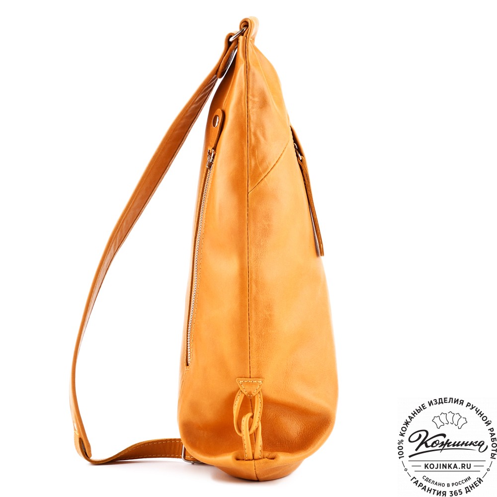 Кожаный рюкзак "Африка" (жёлтый)