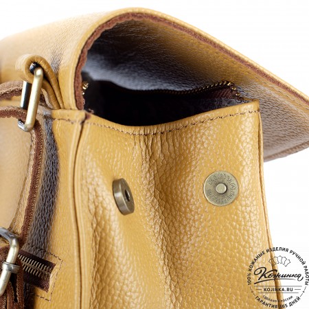 Женский кожаный рюкзак "Ассоль" (охра)