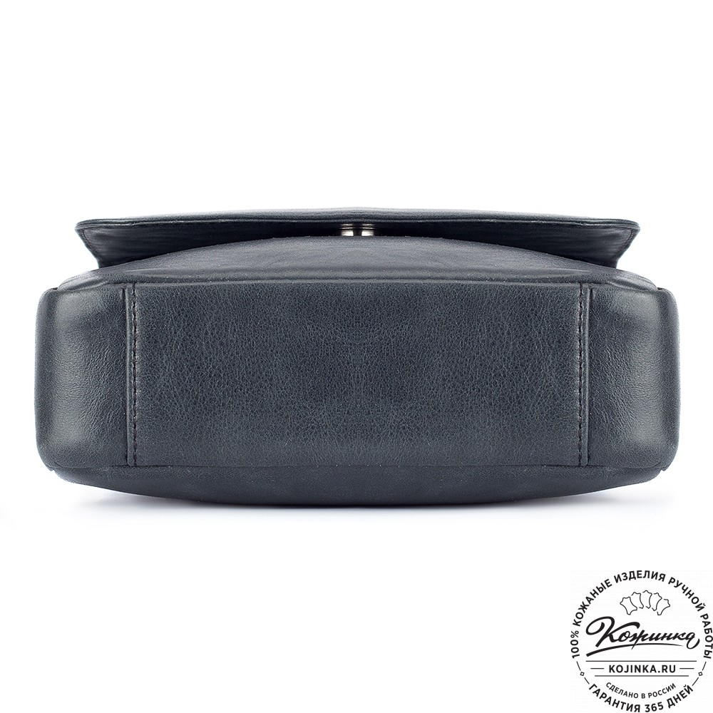 Мужская кожаная сумка "Вильнюс" (чёрная)