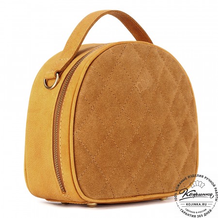 Женская кожаная сумка "Селин" (охра)