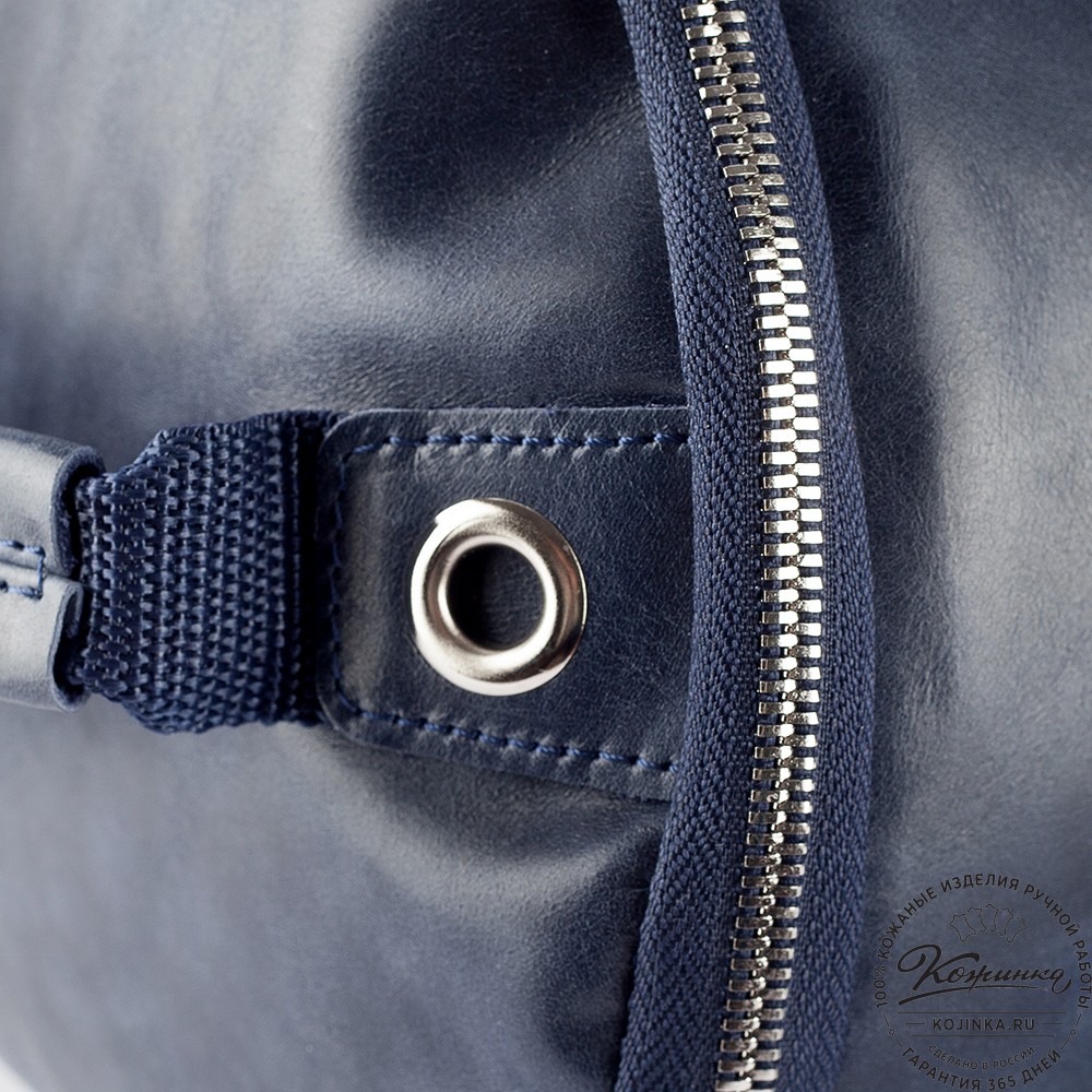 Кожаная сумка-трансформер "Скаут" (синий антик)