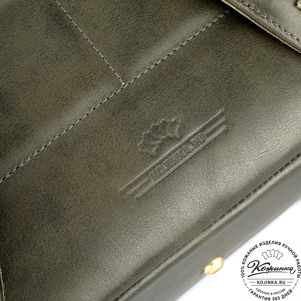 Кожаный рюкзак "Вена" (хаки гладкая кожа)