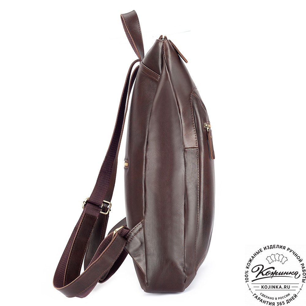 Кожаный рюкзак "Верса" (коричневая гладкая кожа) 