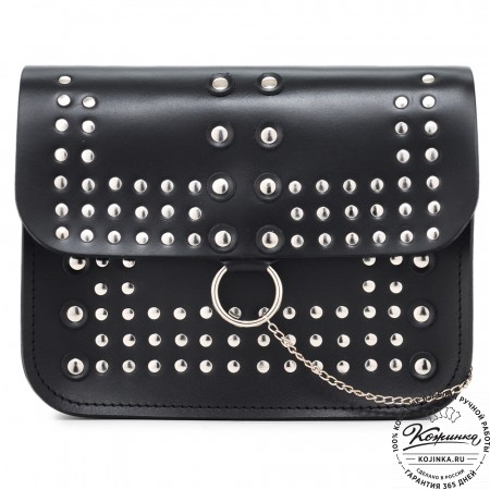 Кожаная сумка ручной работы "Мариарт" (черная)