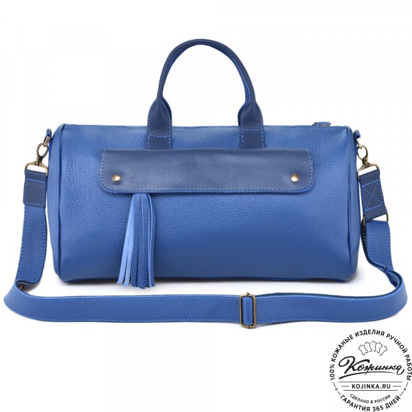 Женская кожаная сумка "Византия" (синий). фото 1