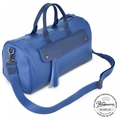 Женская кожаная сумка "Византия" (синий)