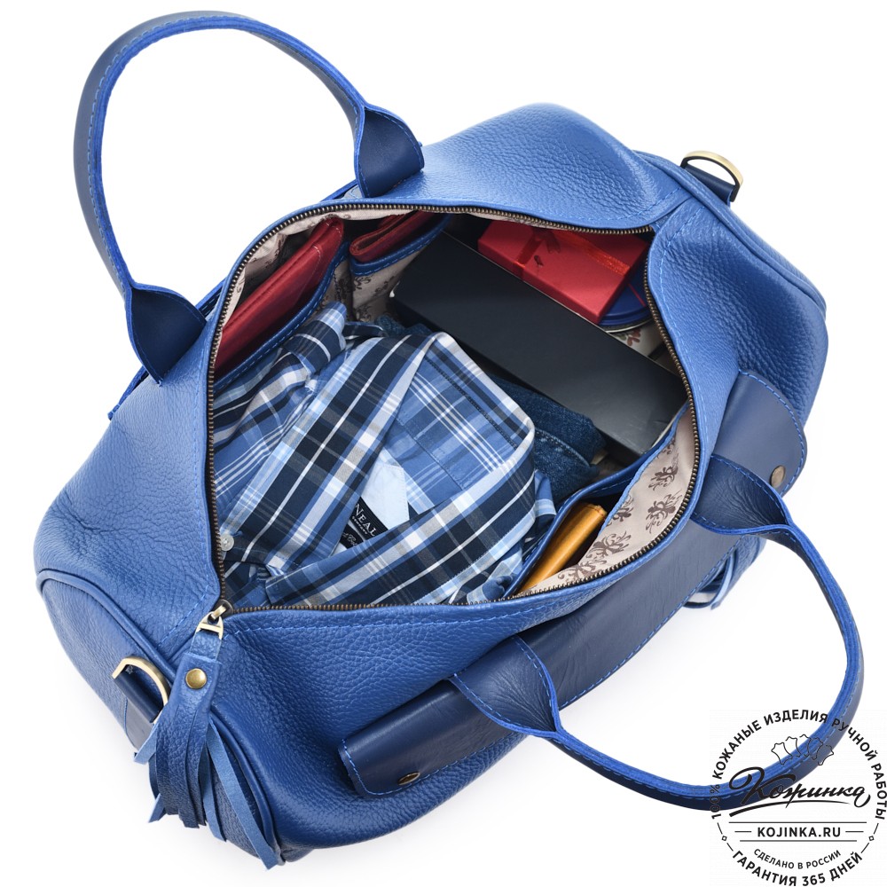 Женская кожаная сумка "Византия" (синий)