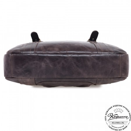 Кожаная деловая сумка "Доминик" (тёмно-коричневый антик)