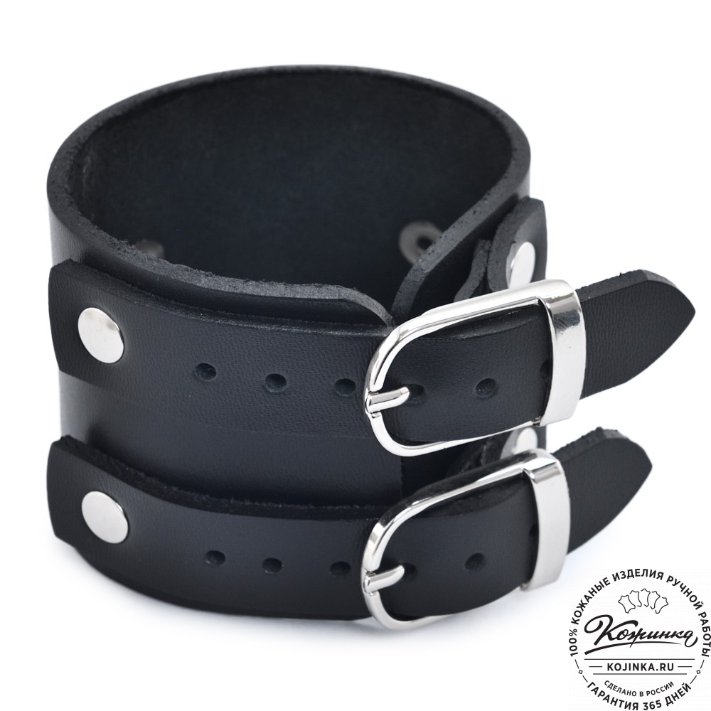 Кожаные наручники "Isold" (чёрные)