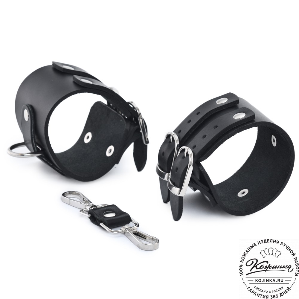 Кожаные наручники "Isold" (чёрные)