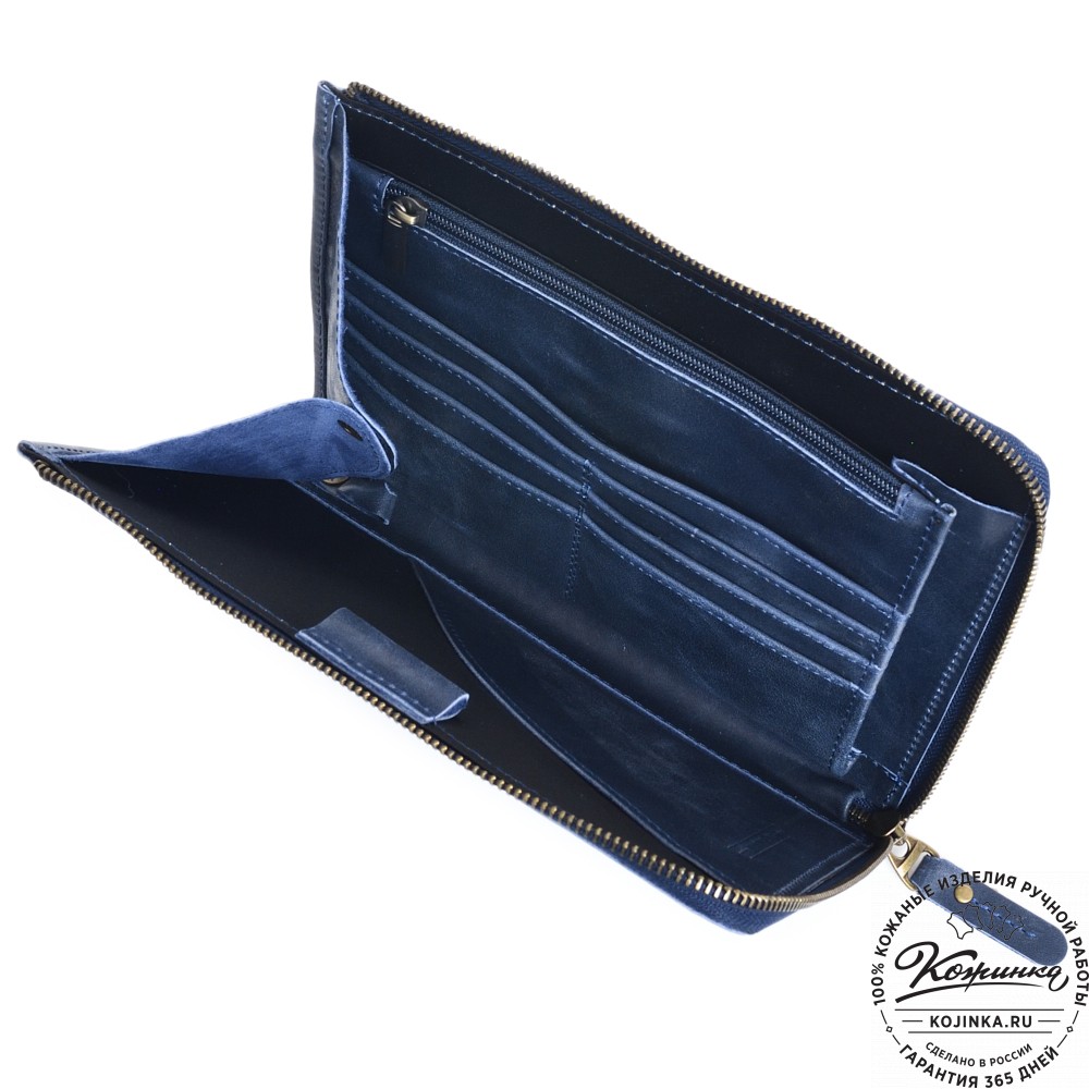  Кожаная папка для документов "Кейптаун" (синий антик) 