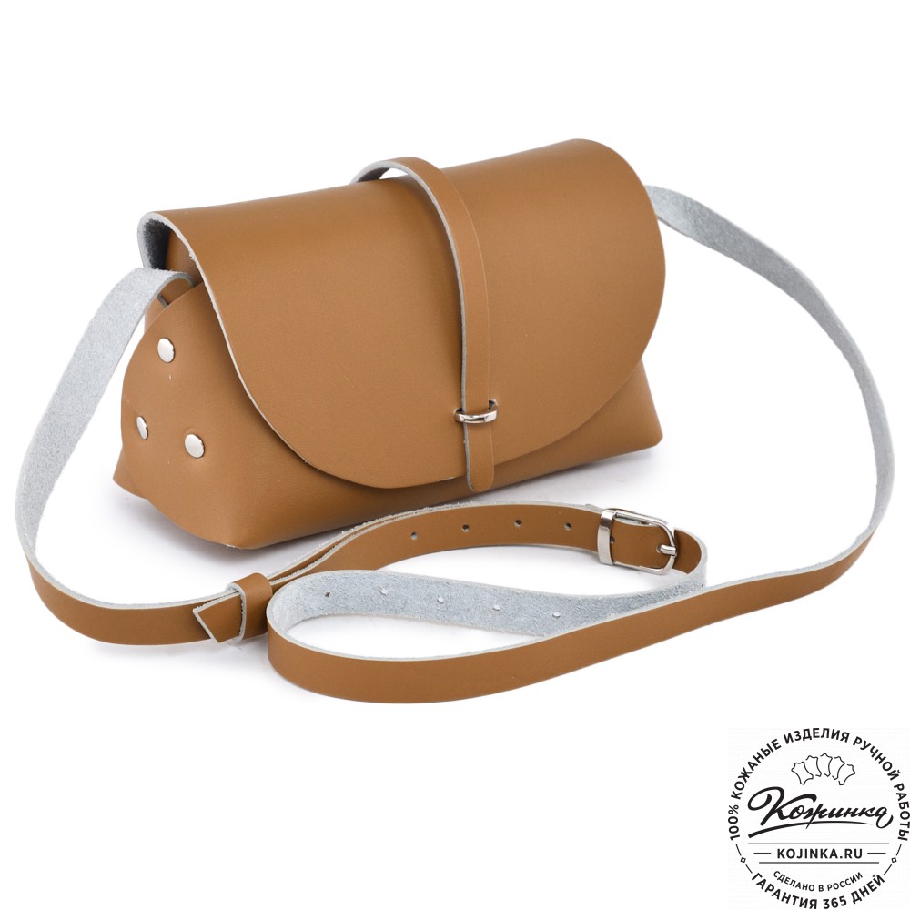  Женская кожаная сумка "Милла макси" (горчица)