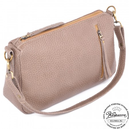 Женская кожаная сумка "Агата" (капучино)