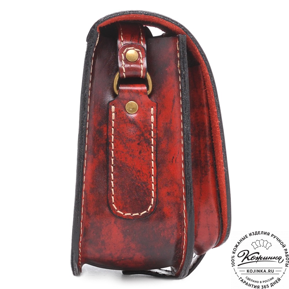 Кожаная сумка ручной работы "Джульетта-нью" (красный глянец)