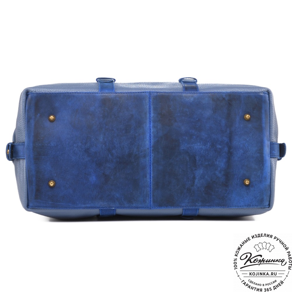 Кожаная дорожно-спортивная сумка Вашингтон (джинс)