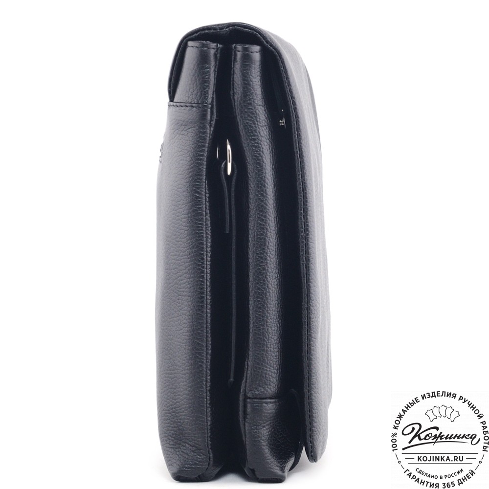  Кожаная сумка через плечо "Бавария" (черная) 