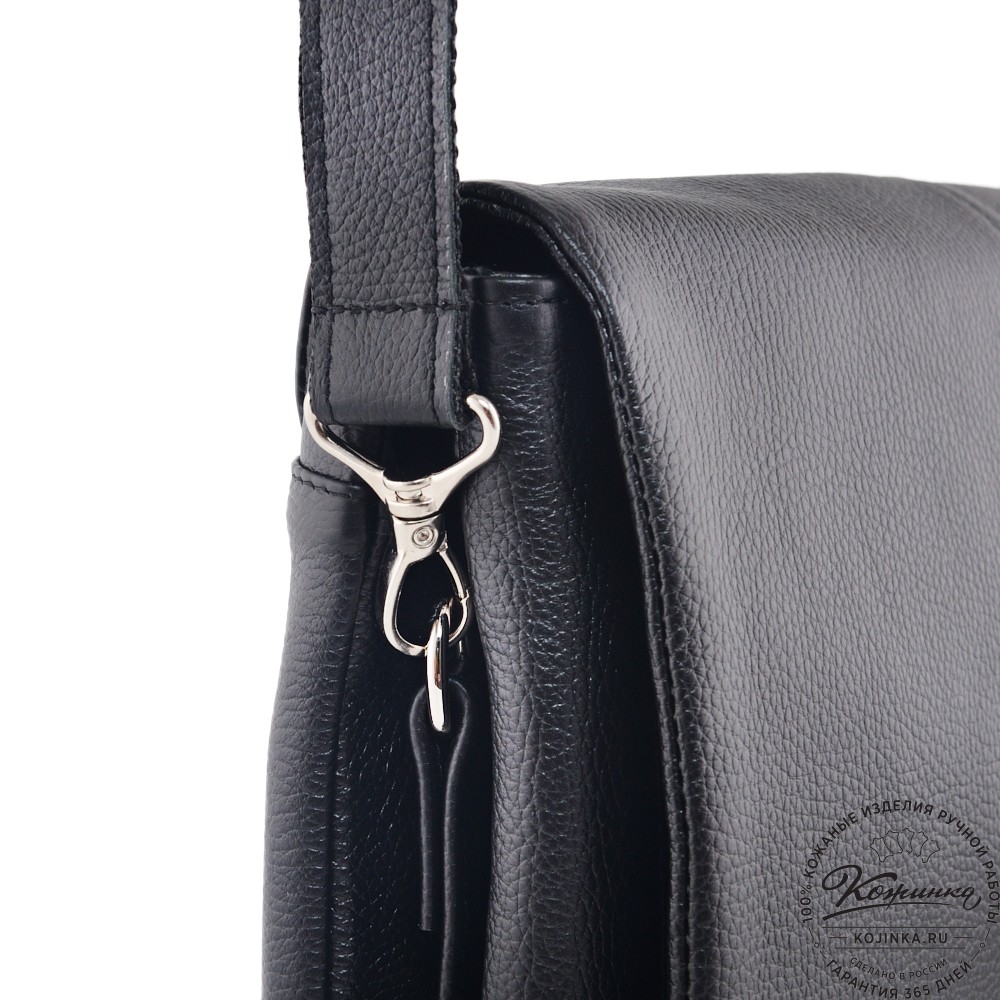  Кожаная сумка через плечо "Бавария" (черная) 