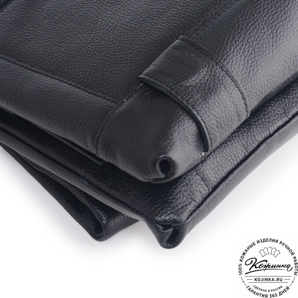  Кожаная сумка через плечо "Бавария" (черная) 