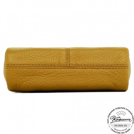  Кожаный клатч "Марта" (охра)