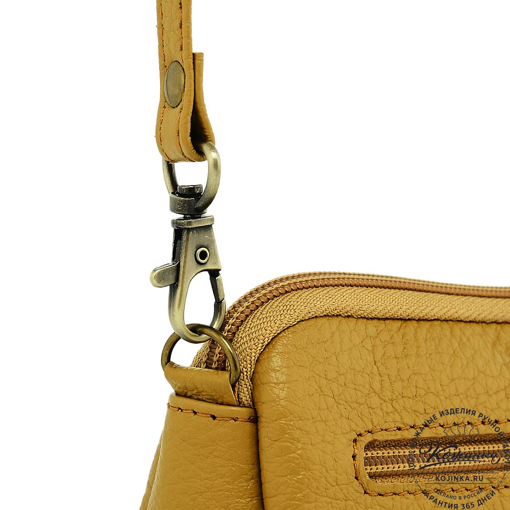  Кожаный клатч "Марта" (охра)