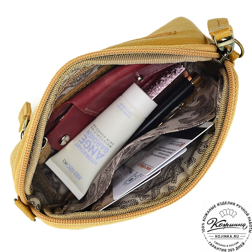  Кожаный клатч "Марта" (охра)