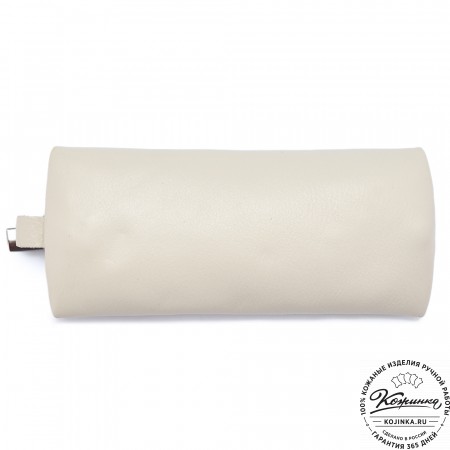  Кожаная ключница «Соло» (бежевая) 