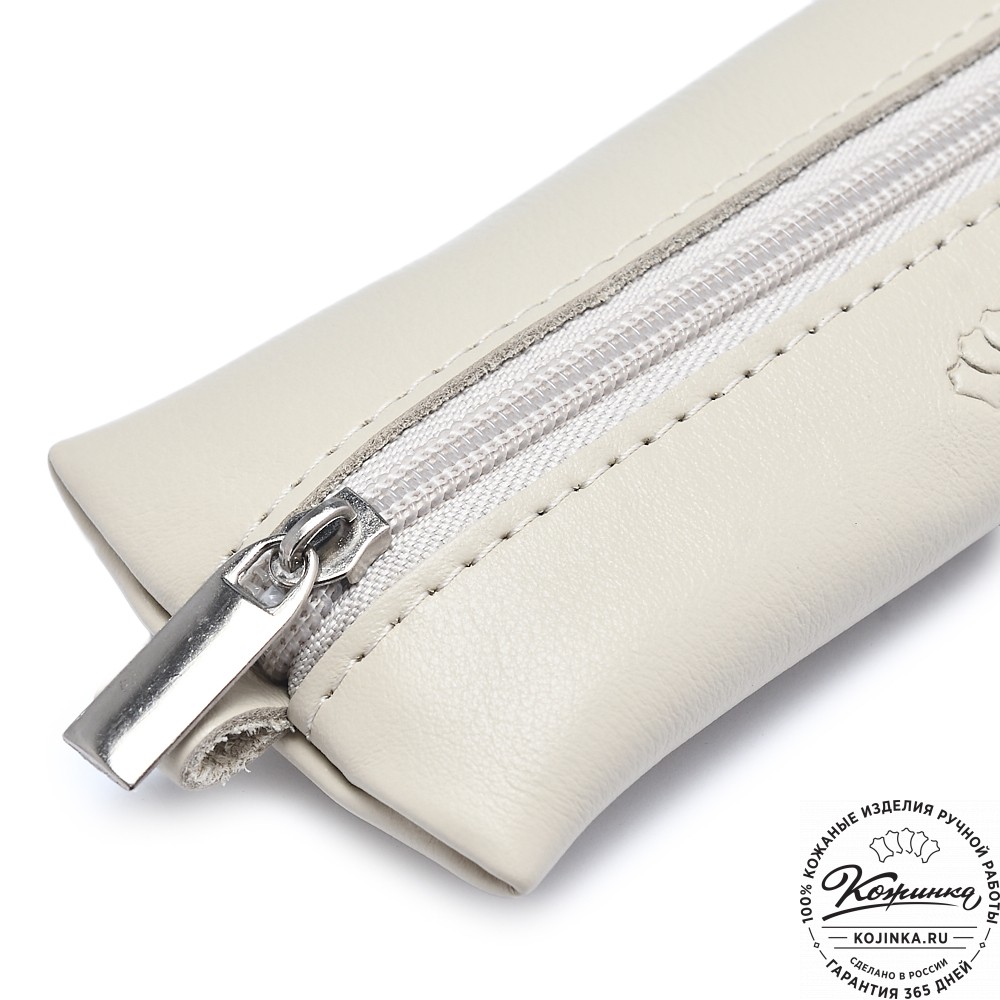  Кожаная ключница «Соло» (бежевая) 
