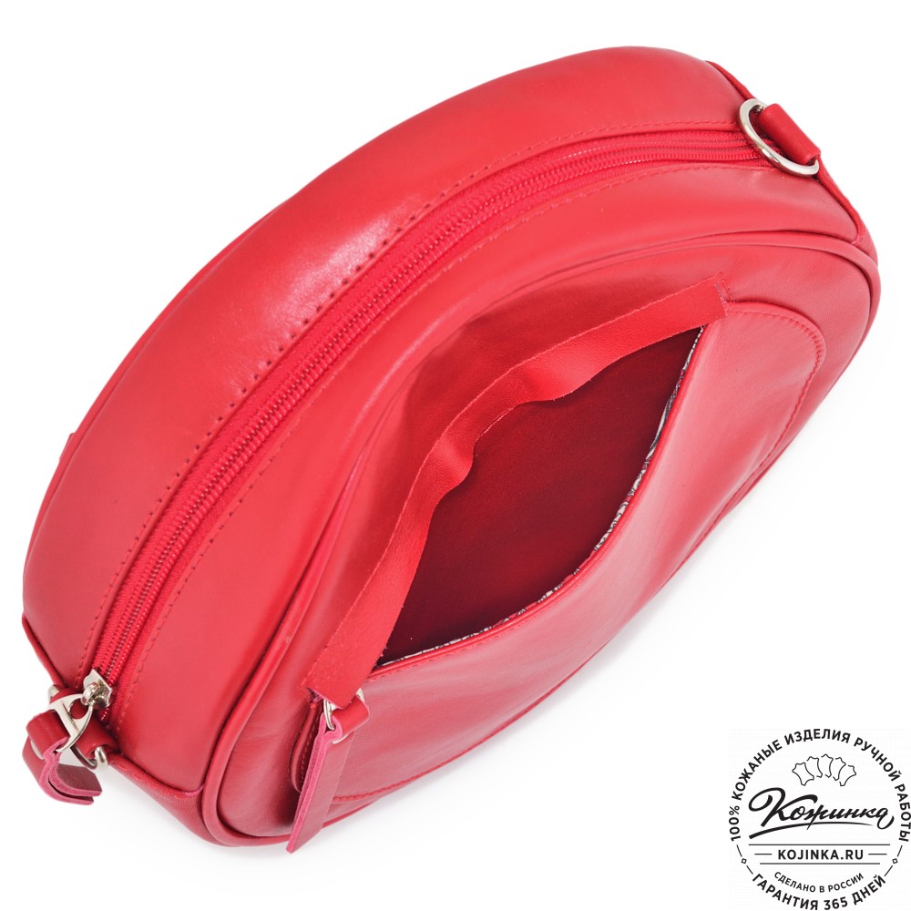  Женская кожаная сумка "Дарья" (красная) 