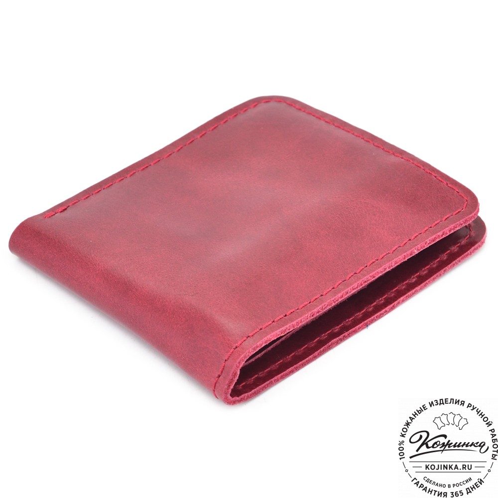  Кожаный бумажник "Рокки" (бордо антик)