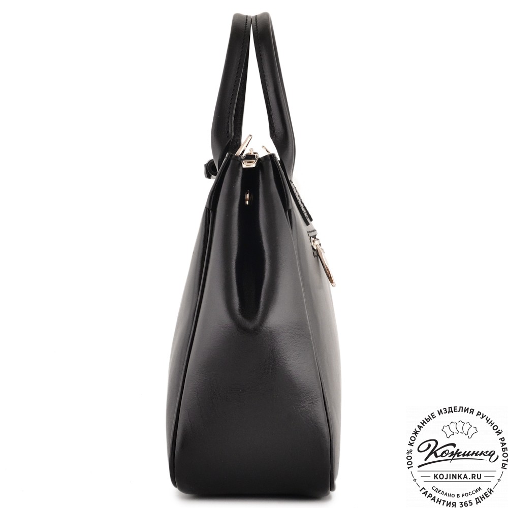  Женская кожаная сумка "Шампань" (черная)