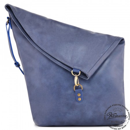 Кожаная сумка "Верона" (синяя) 