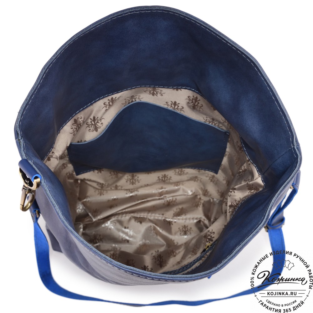 Кожаная сумка "Верона" (синяя) 