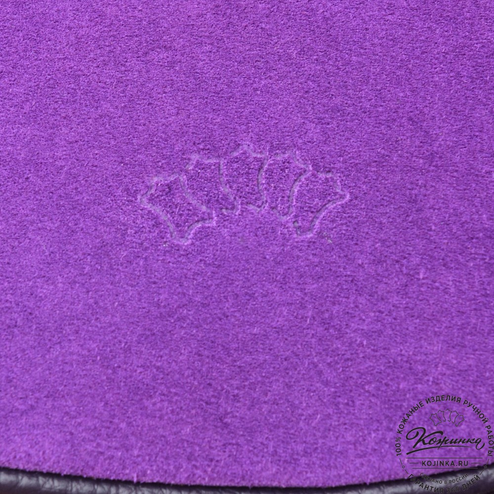  Женская кожаная сумка "Валенсия" (сирень-бордо) 