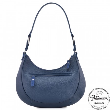  Женская кожаная сумка "Валенсия" (синяя)