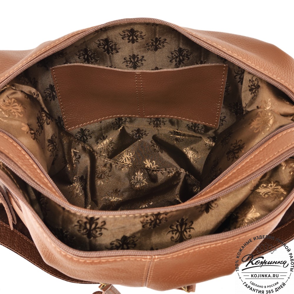 Женская кожаная сумка-трансформер "Ливадия" (коричневая) 