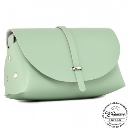 Женская кожаная сумка "Милла макси" (мята)