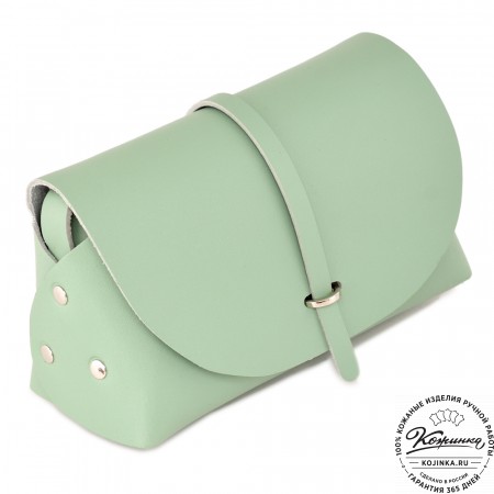 Женская кожаная сумка "Милла макси" (мята)