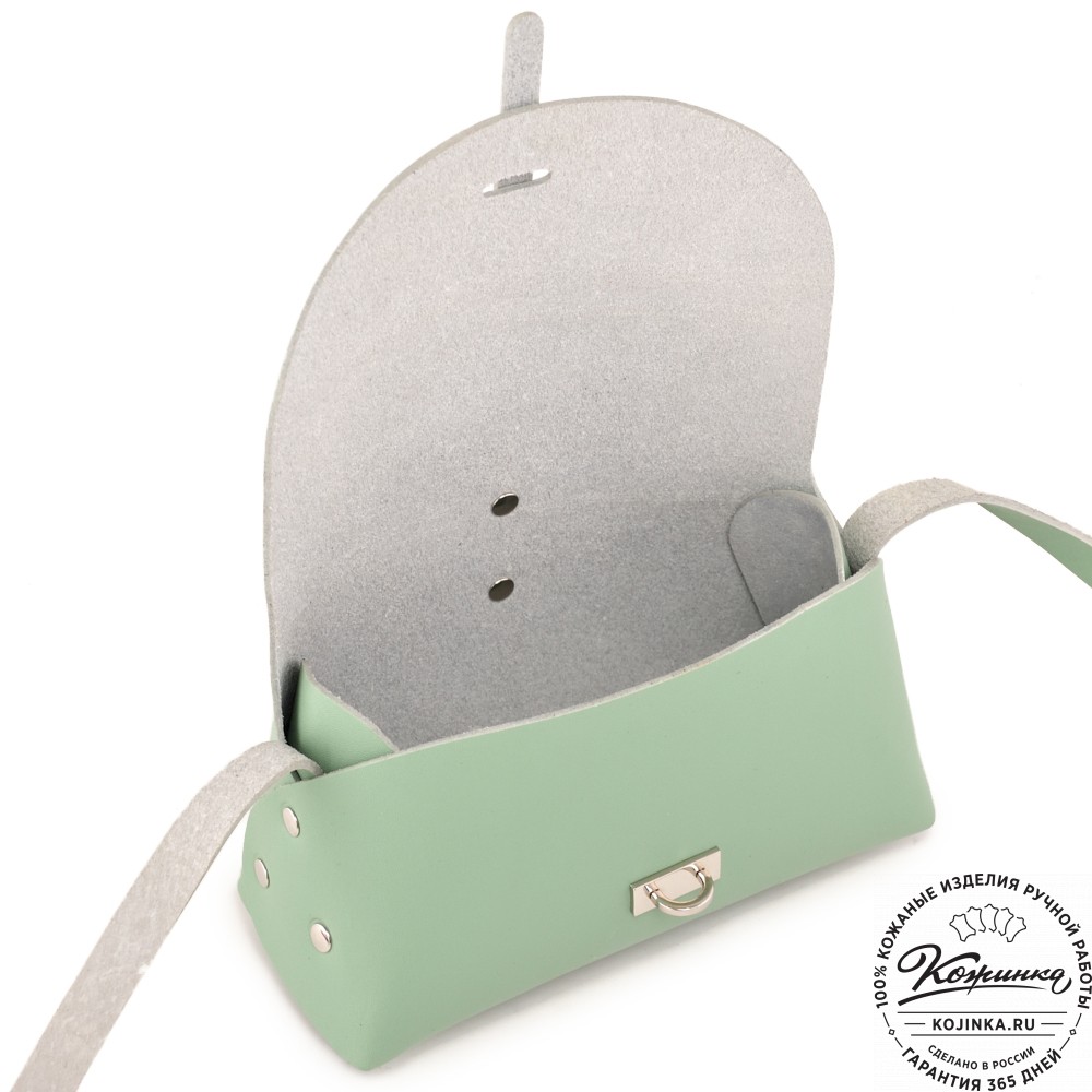 Женская кожаная сумка "Милла макси" (мята)