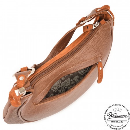 Женская кожаная сумка "Валенсия" (рыжая)