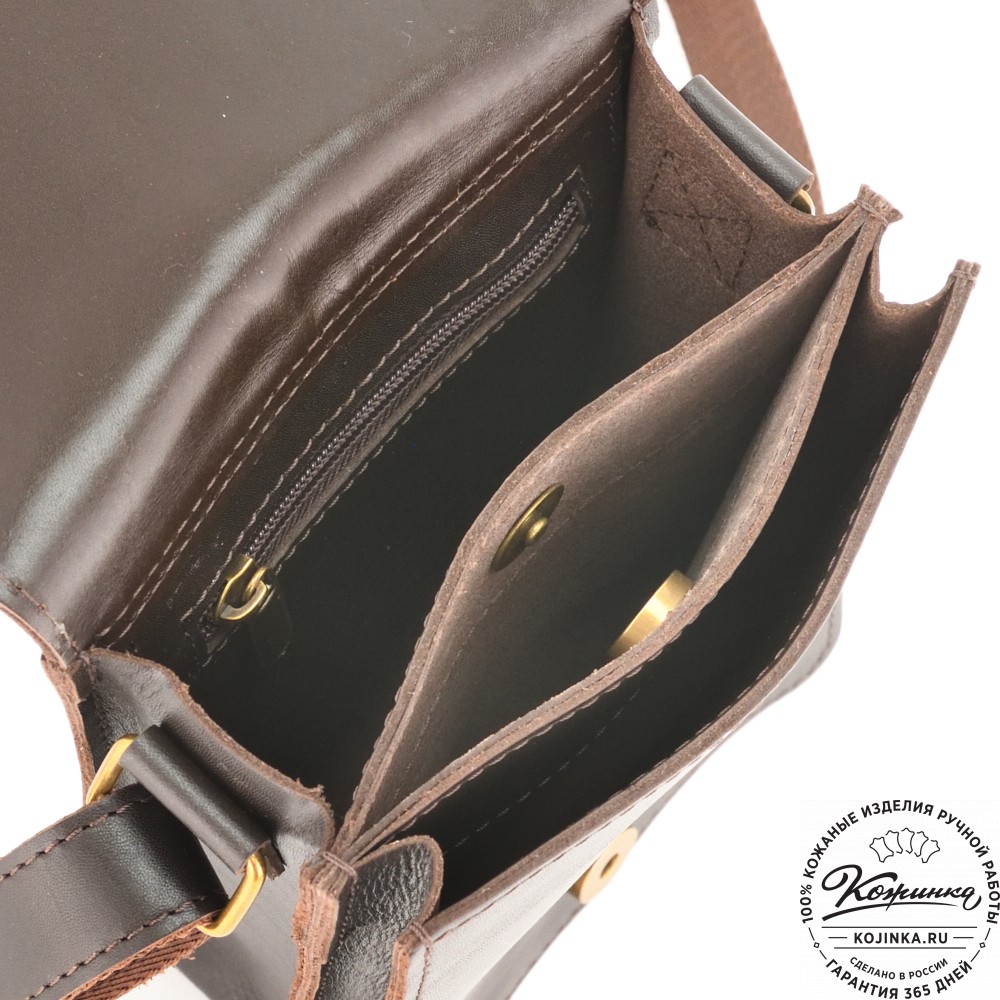 Кожаный сумка "Робин" (темно-коричневый)