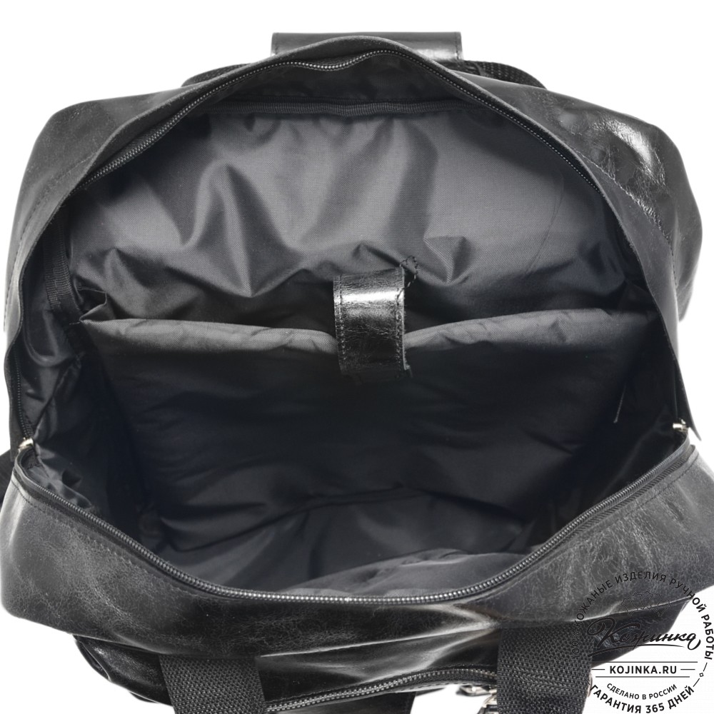 Кожаный рюкзак "Вассерман" (черный антик)