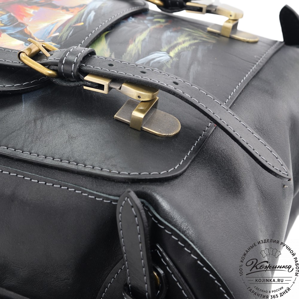 Кожаный рюкзак "Рафаэль""Ведьмак" (черный)