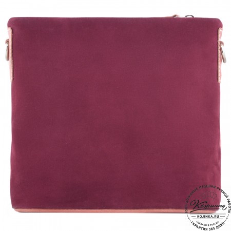 Женская кожаная сумка "Саманта" (бордово-розовый)