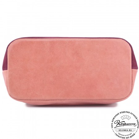 Женская кожаная сумка "Саманта" (бордово-розовый)