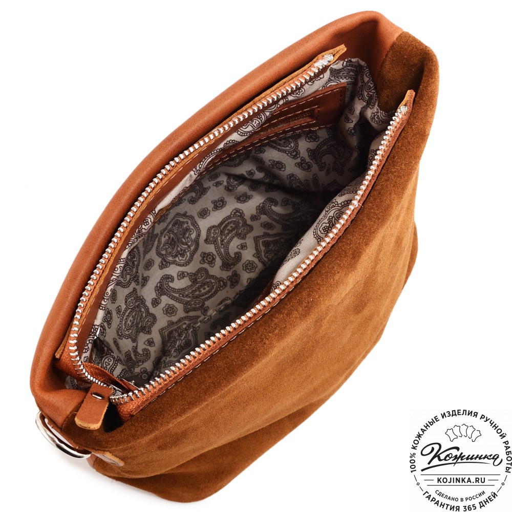  Женская кожаная сумка "Саманта" (рыжий)