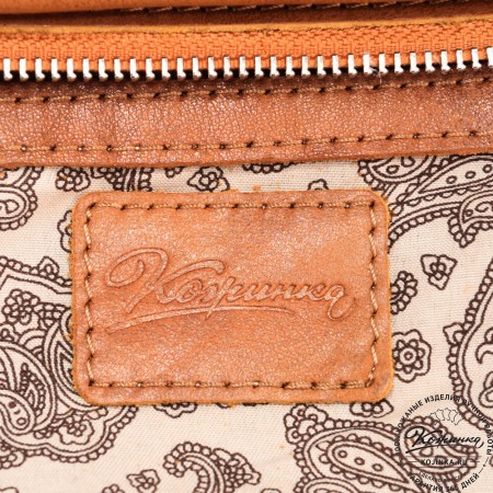  Женская кожаная сумка "Саманта" (рыжий)