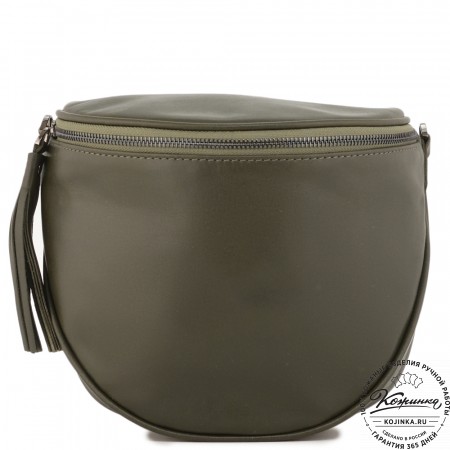 Женская кожаная сумка "Либерти" (хаки)