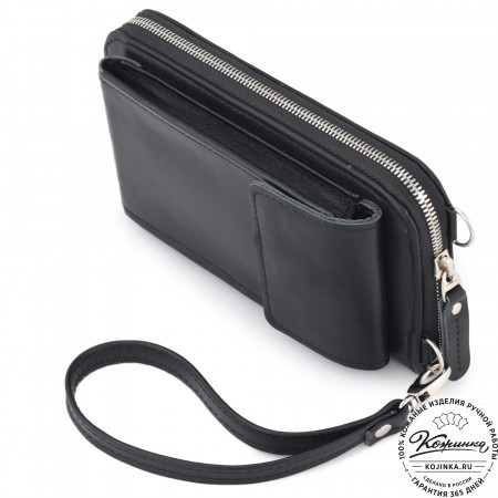 Кожаный клатч "Чукотка" (чёрный) 